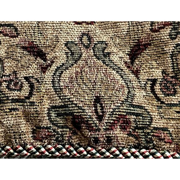 Vintage 90s Springs Global Luxury Window Treatment Valance Tapestry Damask 50x21 - Picture 3 of 7